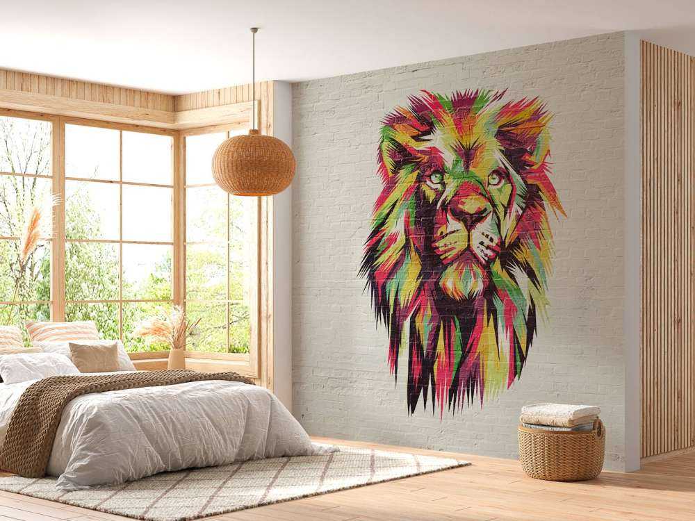 Grafiti de un león