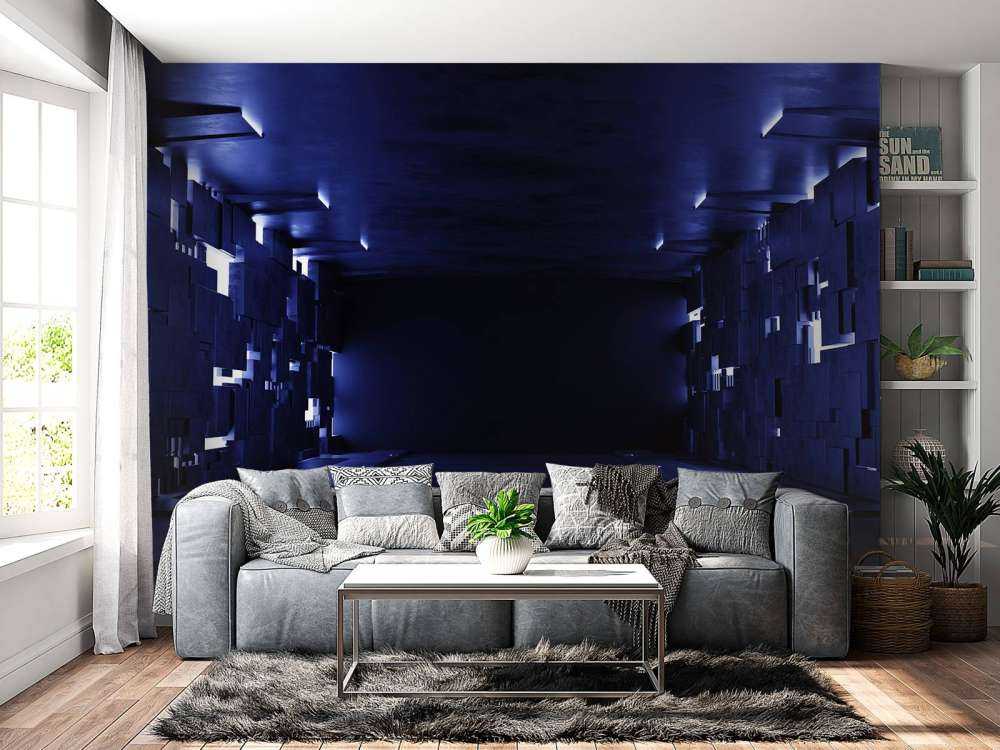 Habitación moderna y futurista