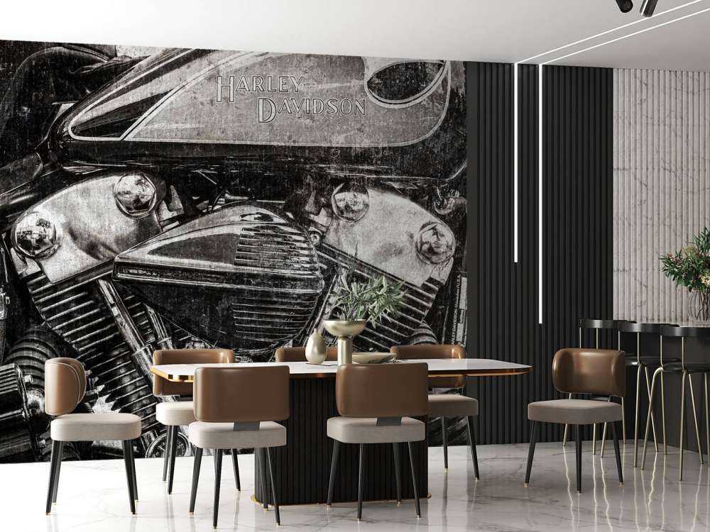 Primer plano de Harley Davidson