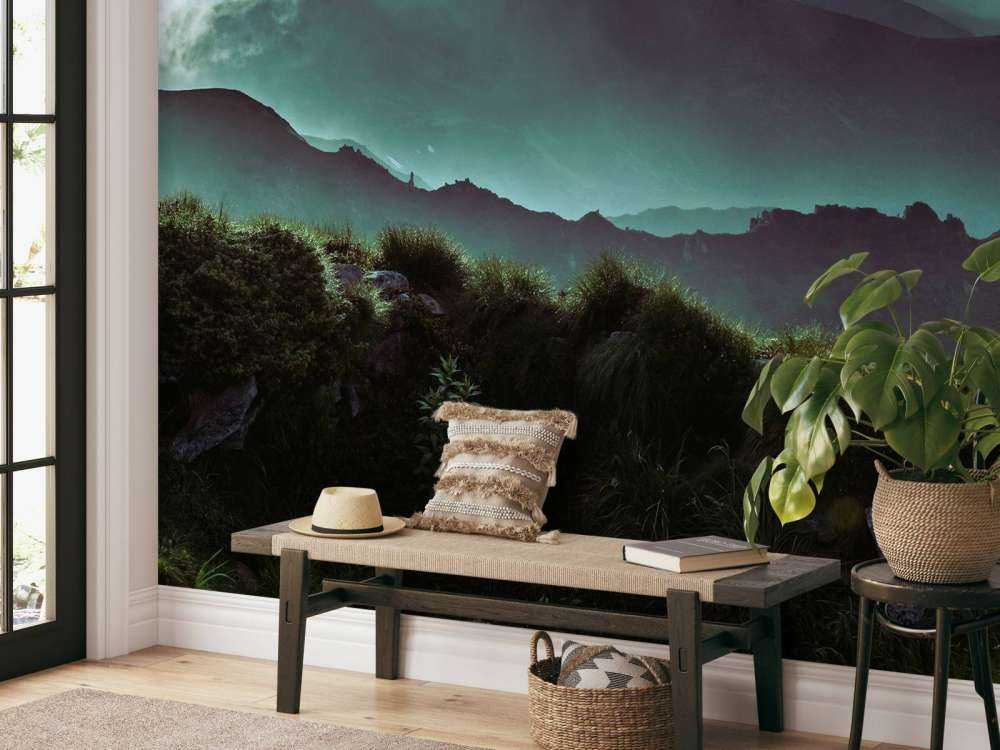 Selva con montañas