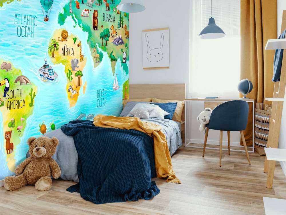 Mapa del mundo para niños
