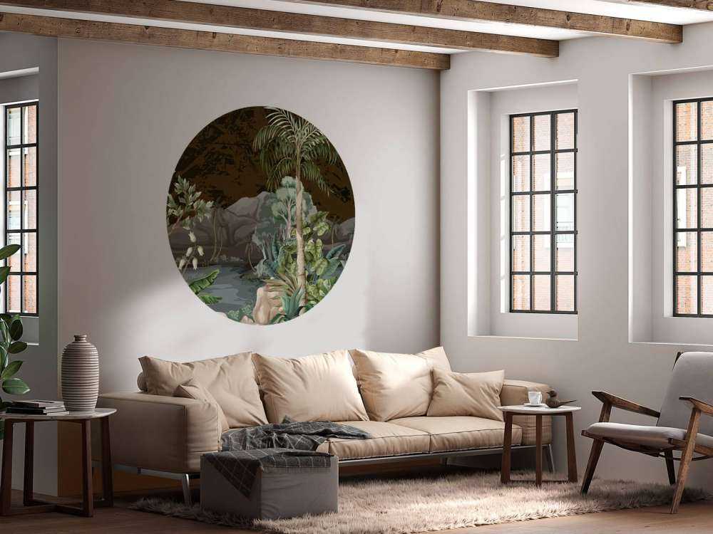 Paisaje selvático con río