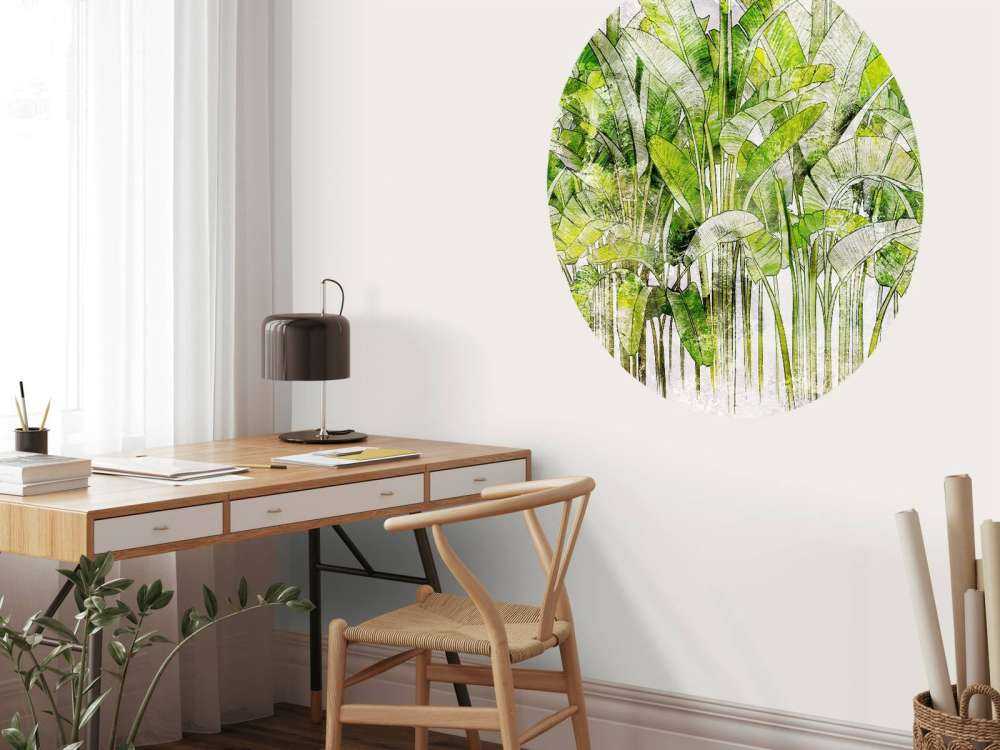 Grandes hojas de palmera dibujadas