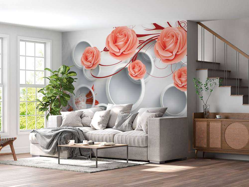 Círculos y flores 3D