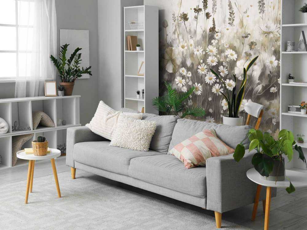 Vegetación exuberante del verano taupe cálido