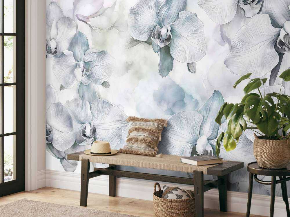 Melodías de orquídeas en acuarela