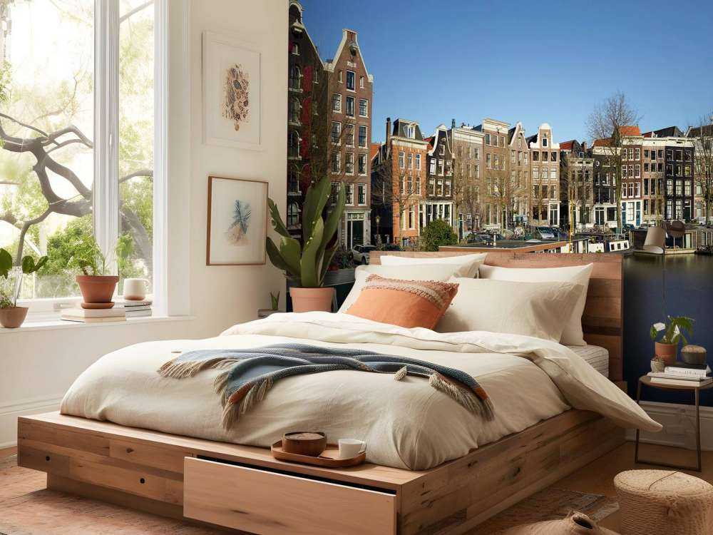 Casas flotantes a lo largo del canal