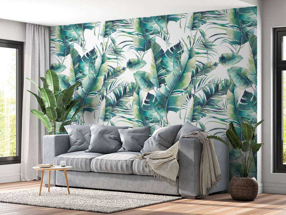 Hojas de palmera pintadas