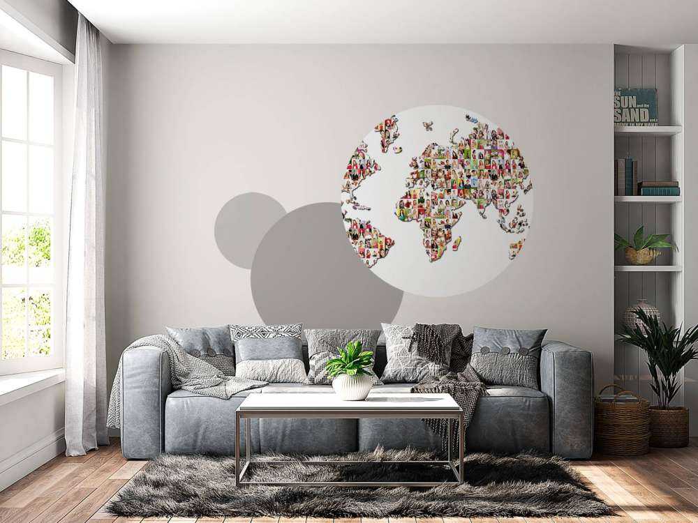 Mapa del mundo hecho con fotos