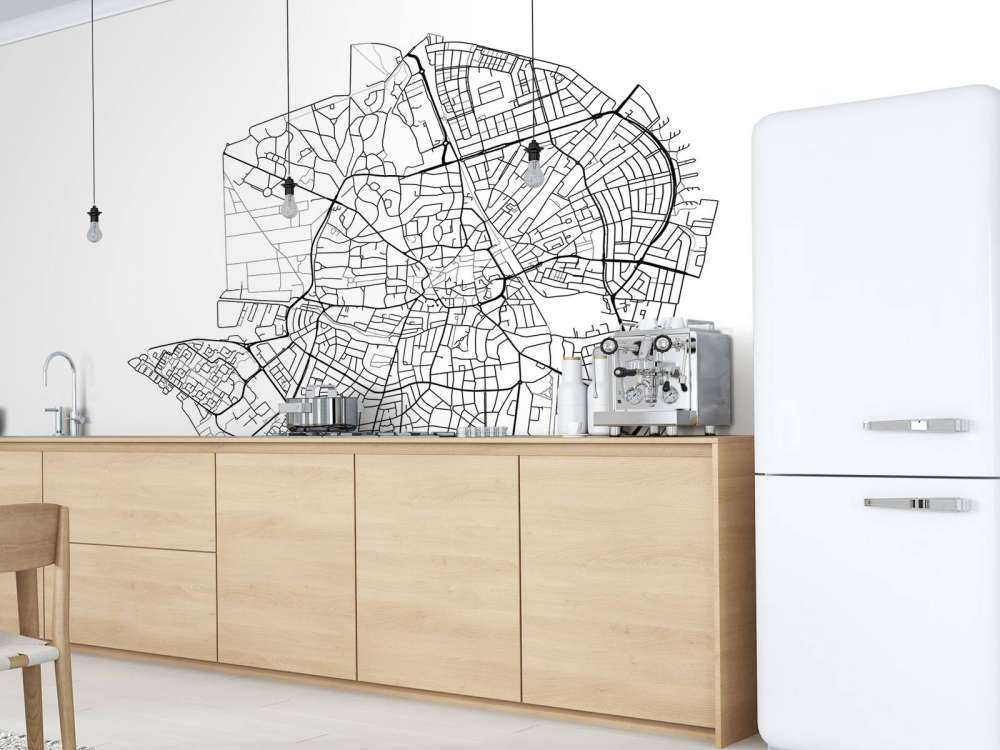 Mapa de Hilversum, blanco