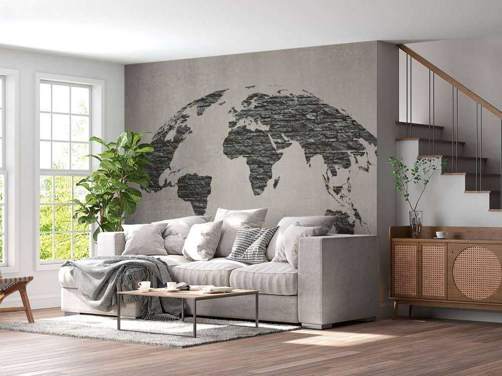 Mapa del mundo piedras oscuras