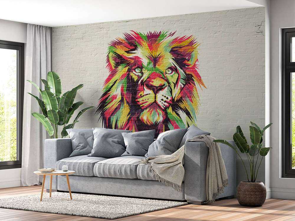 Grafiti de un león