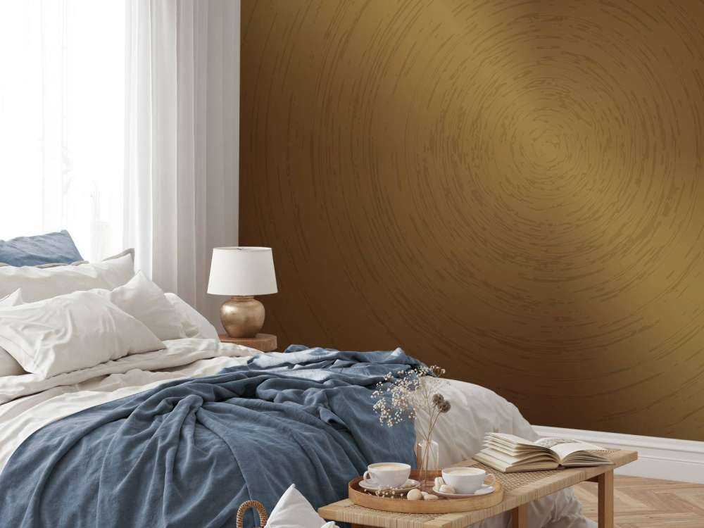 Fondo circular de bronce