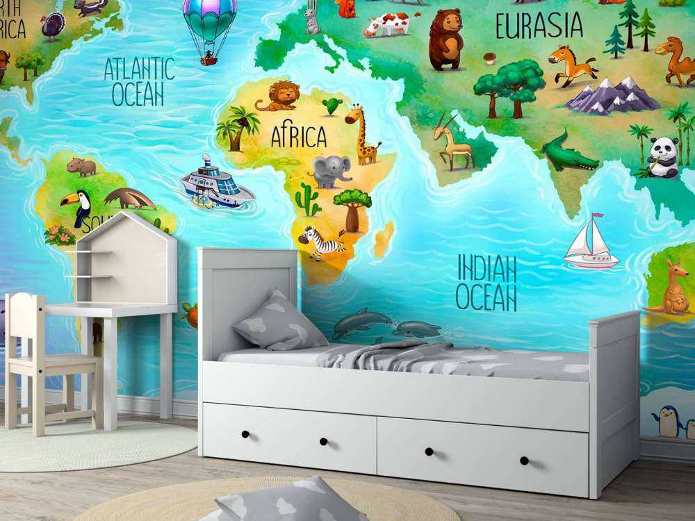 Mapa del mundo para niños