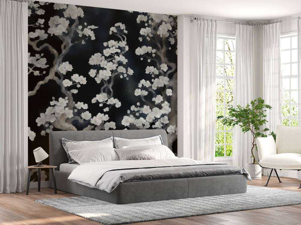 Maravilloso bosque en flor - negro