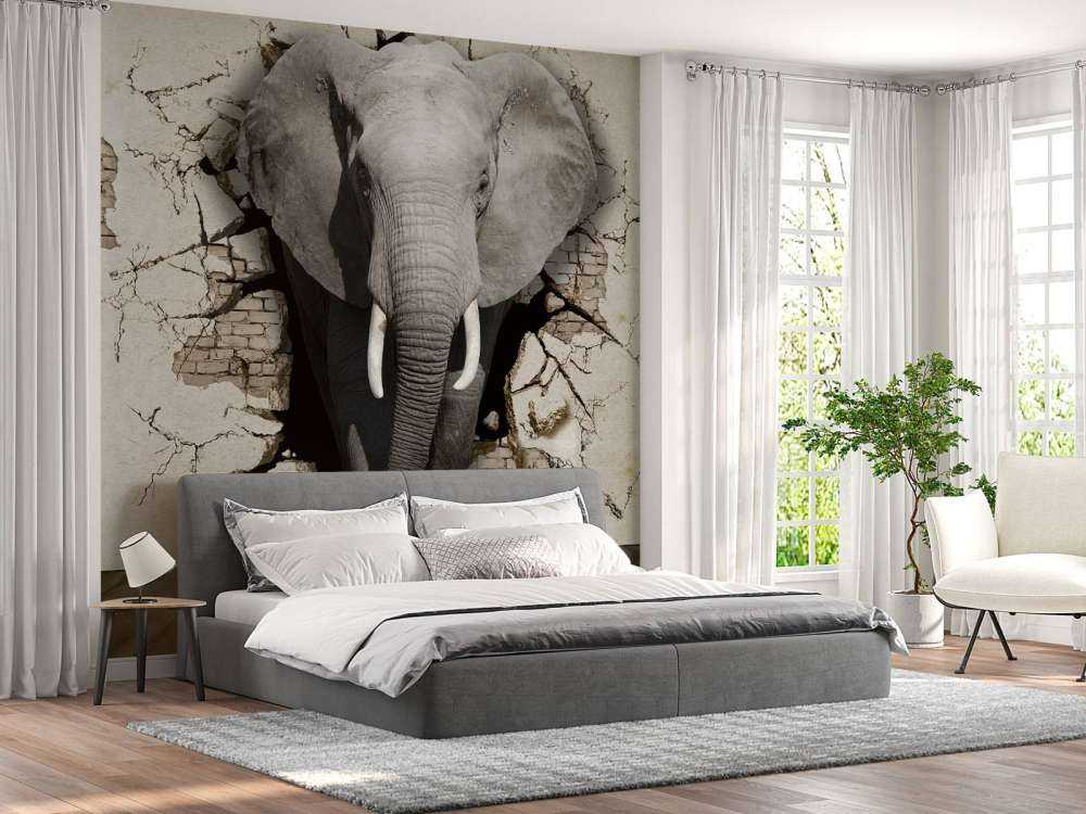 Elefante 3D de la pared