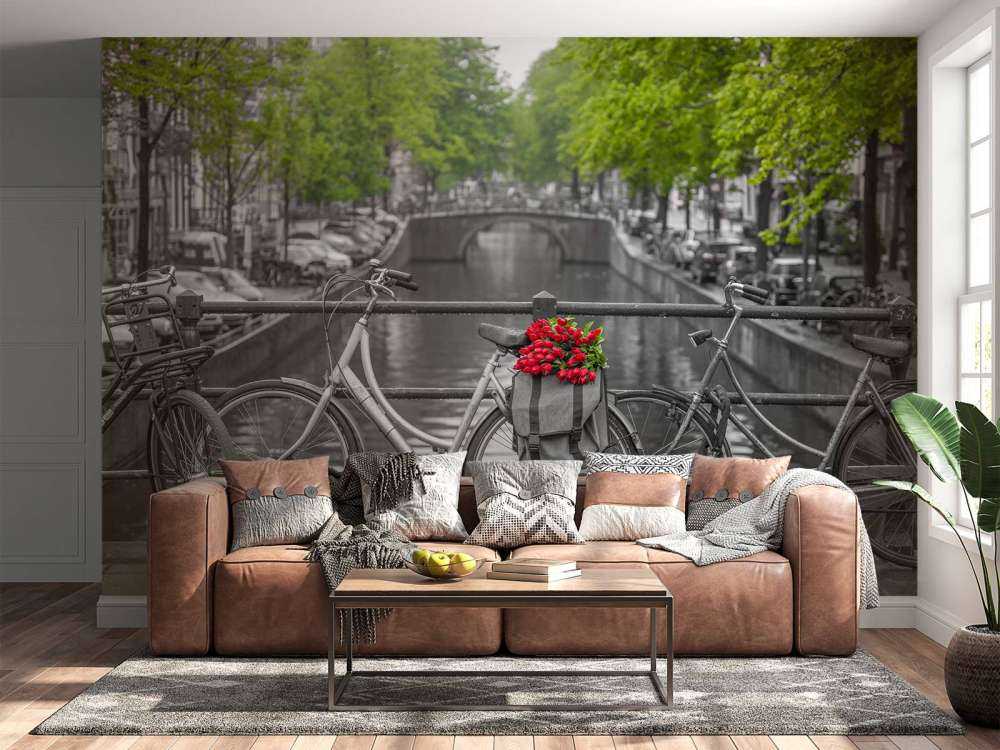 Bicicleta con flores