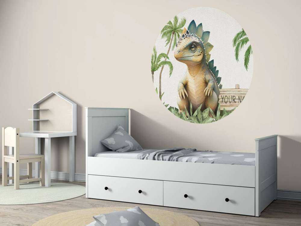 Bebé estegosaurio en la jungla