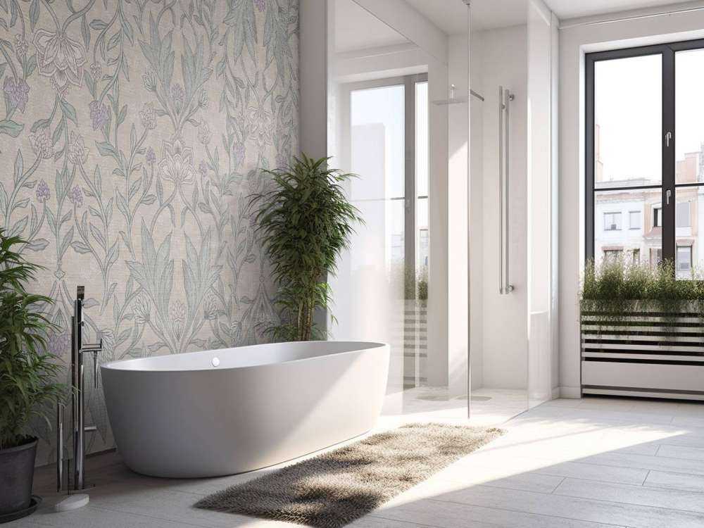 Morris floral damasco - beige neutro