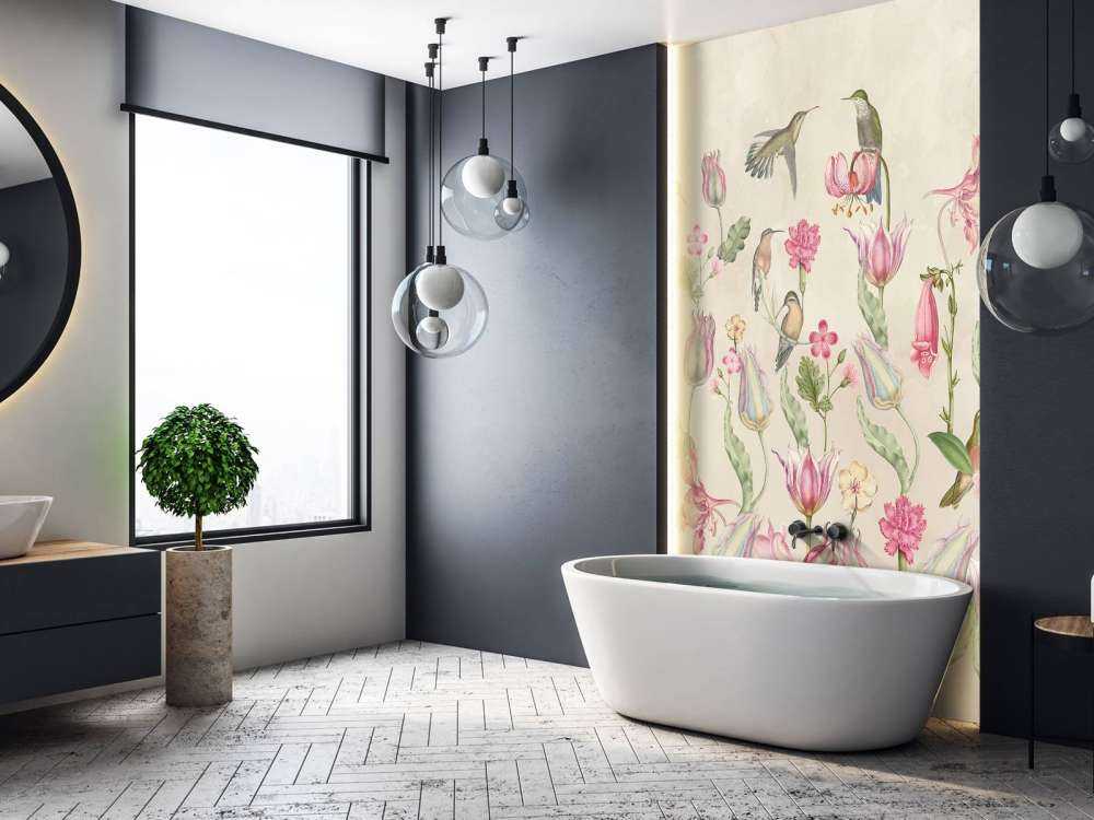 Sinfonía de Colibríes de Primavera - Elegancia de Crema Sonrojada