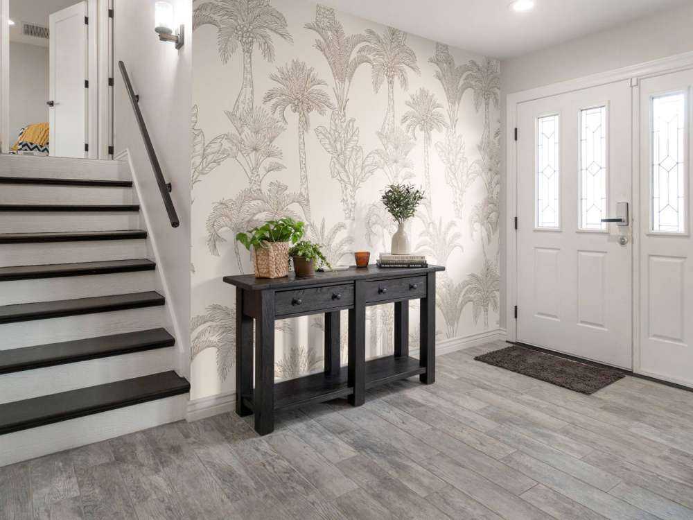 Arte lineal de jungla beige