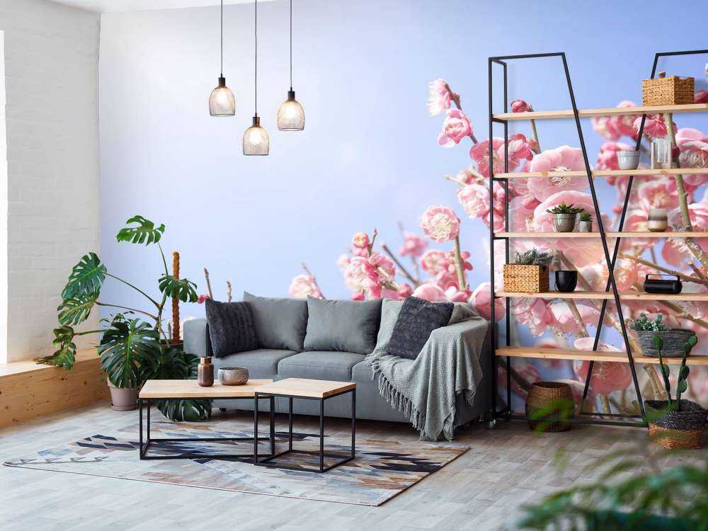 Flores con cielo azul