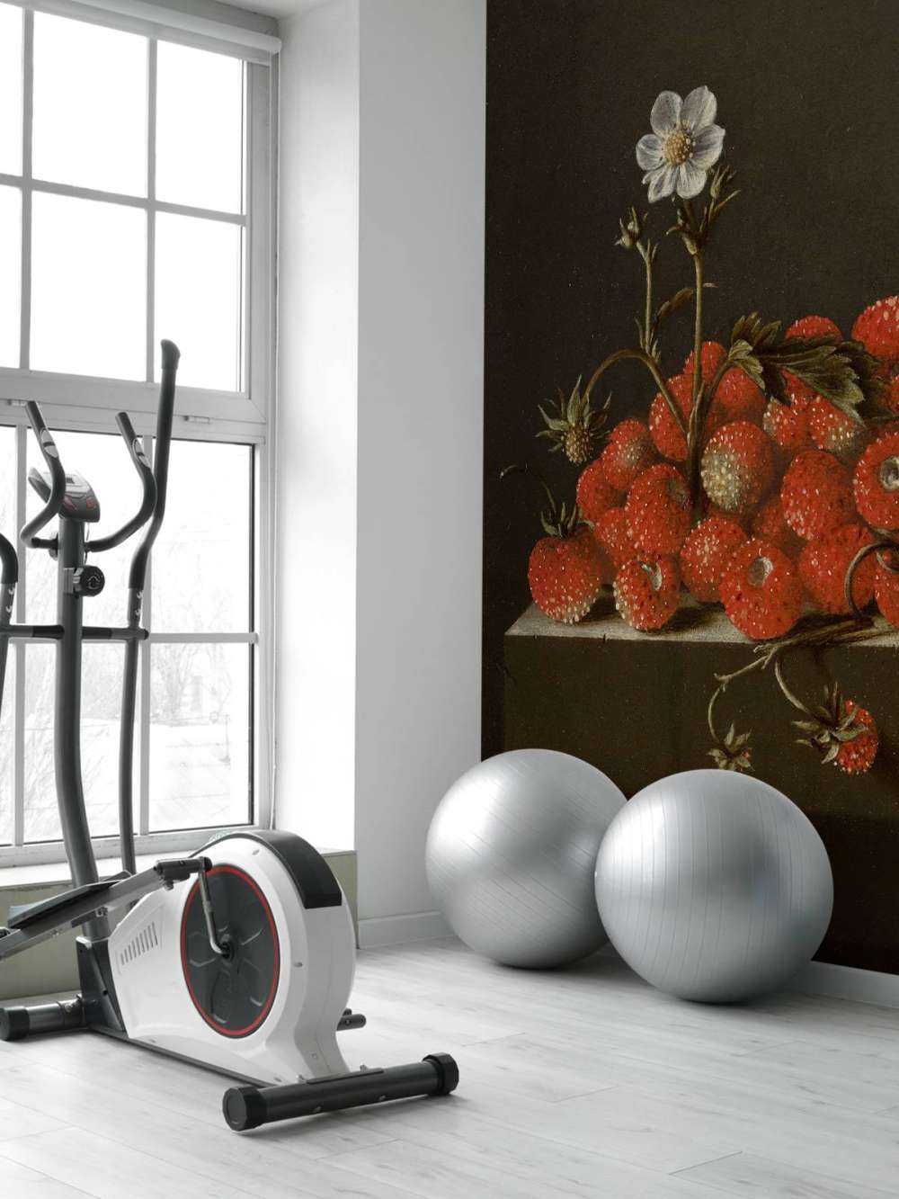 Naturaleza muerta con fresas silvestres
