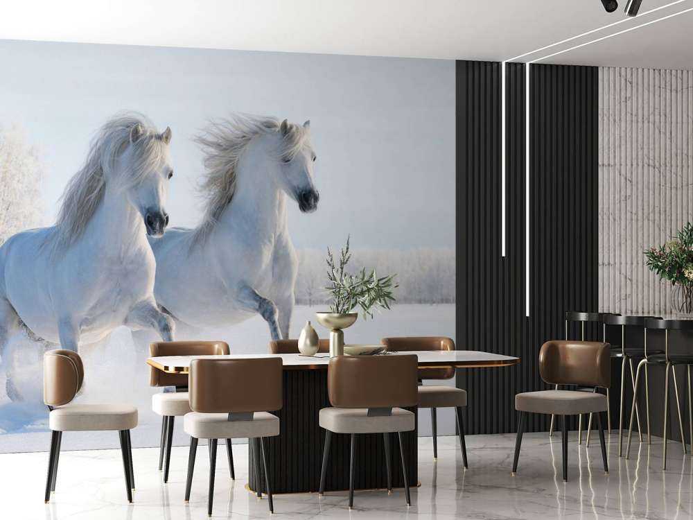 Caballos en la nieve