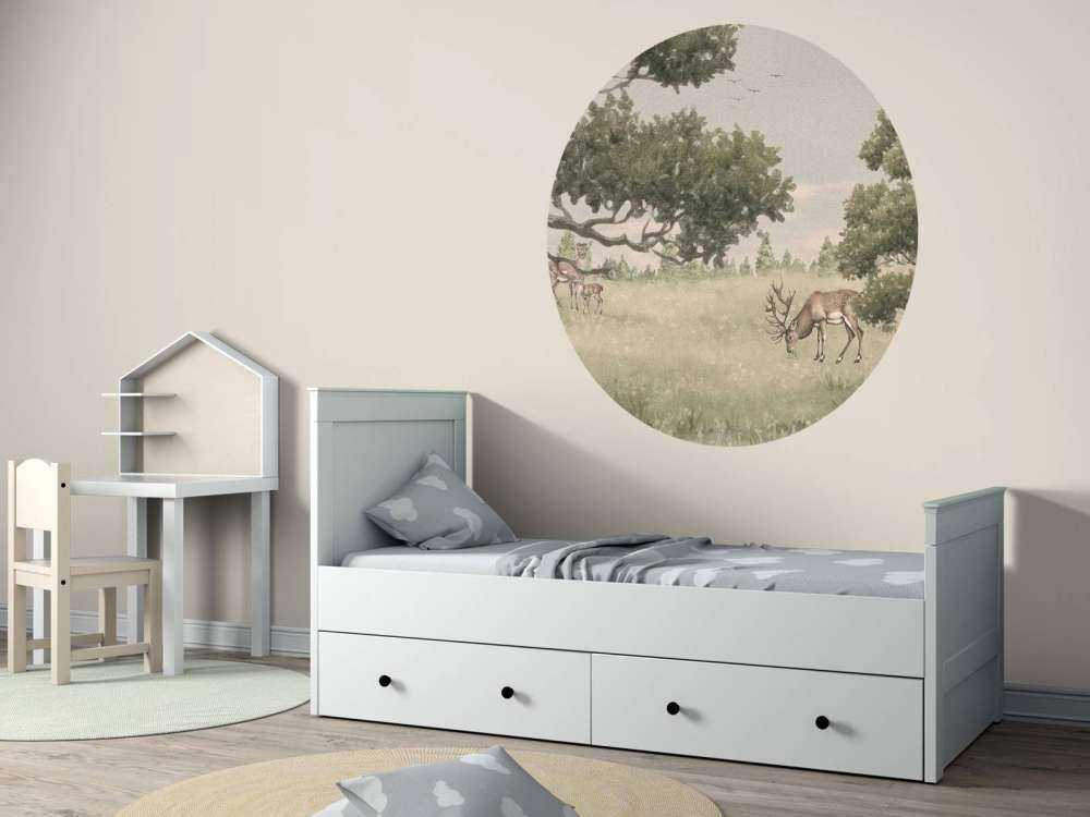 Paisaje con animales en beige