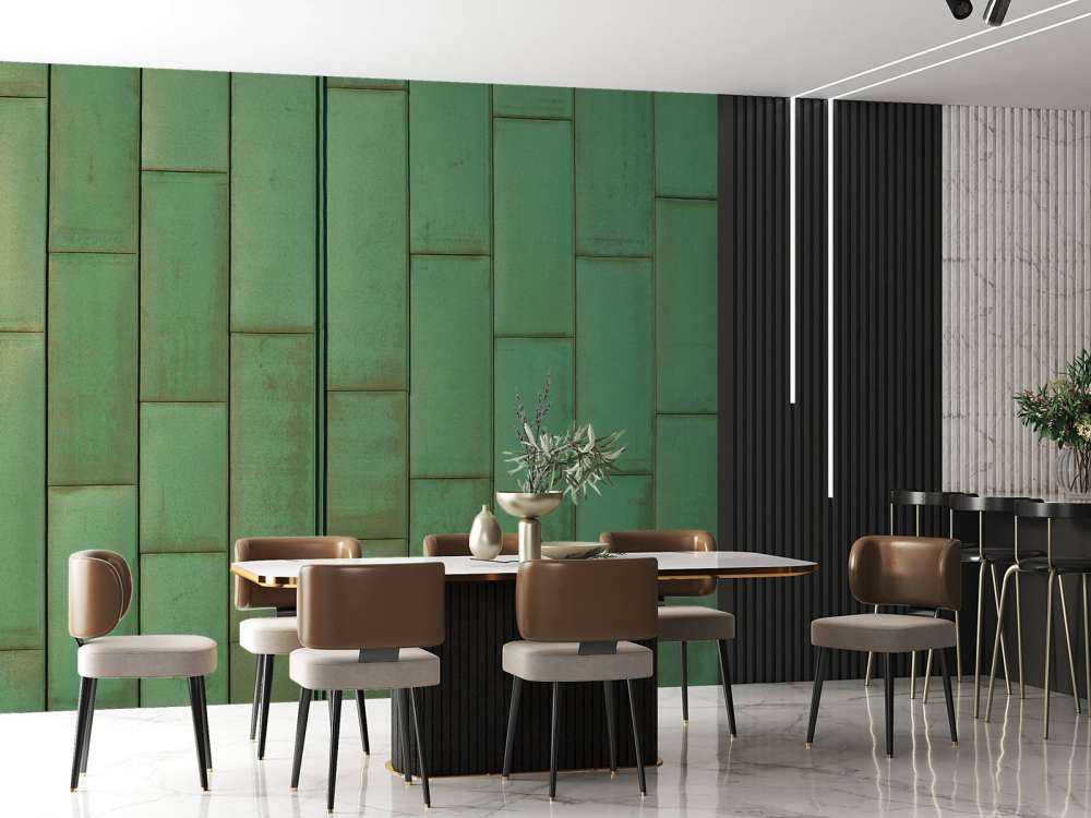Hojas verdes de cobre