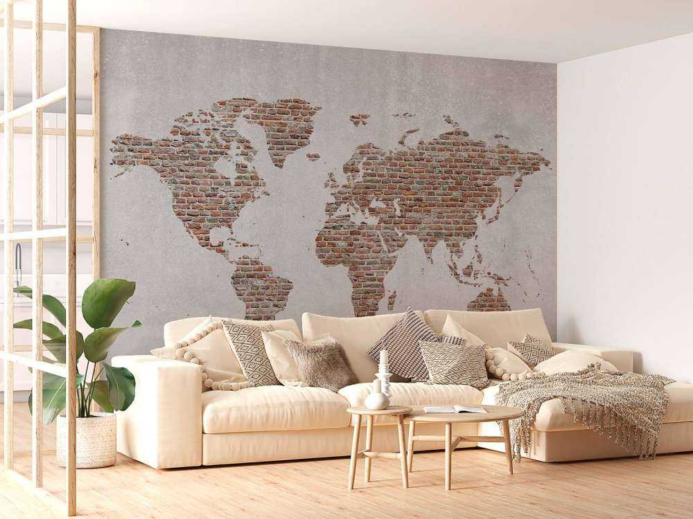 Piedras del mapa del mundo