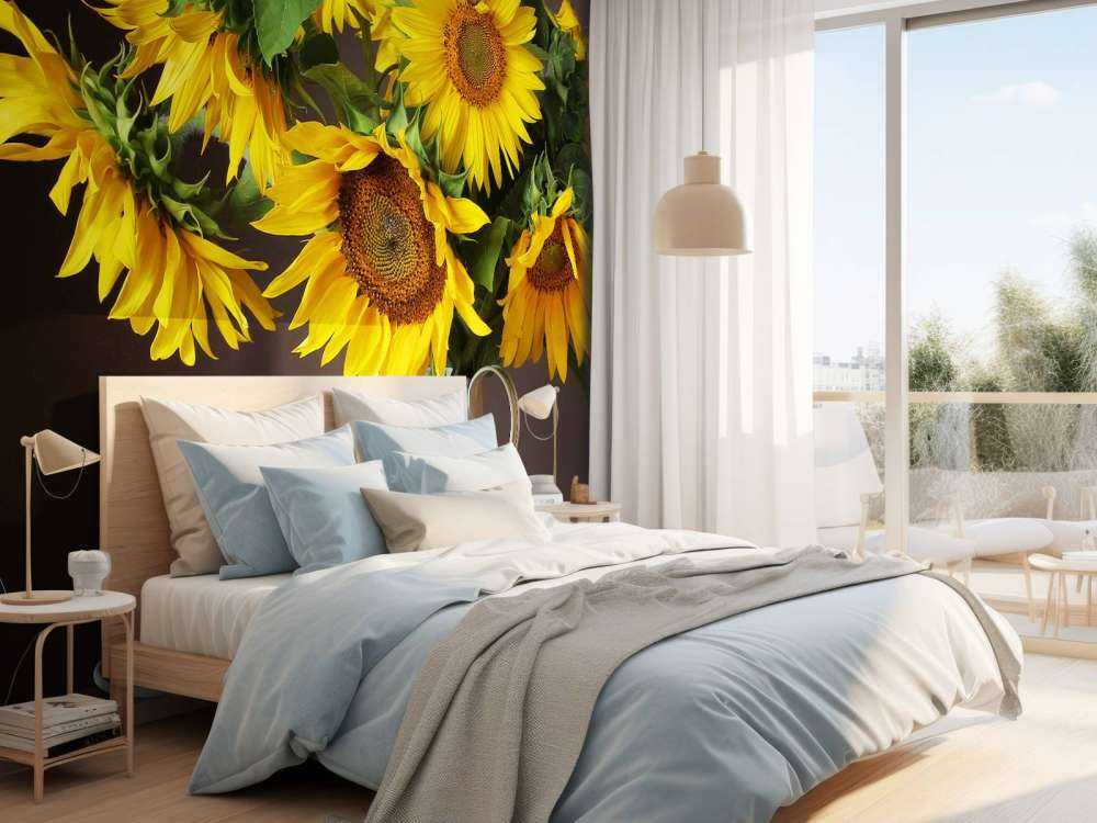 Girasoles y bayas