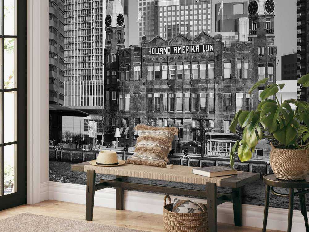 Hotel New York en blanco y negro Rotterdam 