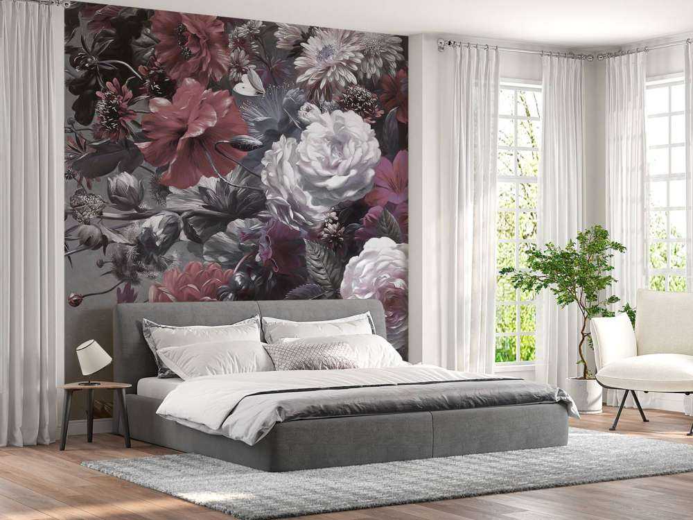 Gran ramo con amapolas rojas