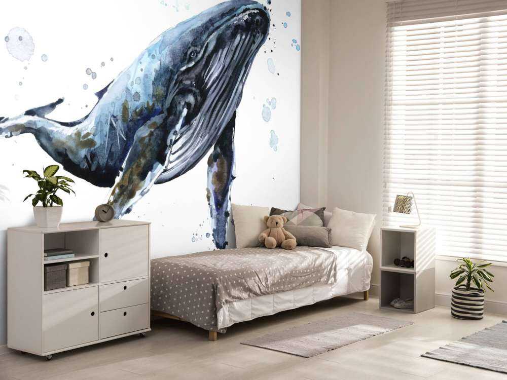 Ballena jorobada de acuarela