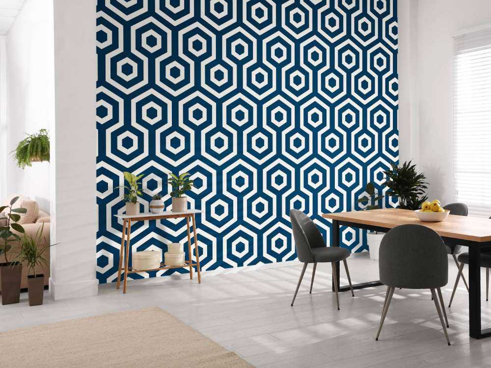 Hexágonos azul oscuro