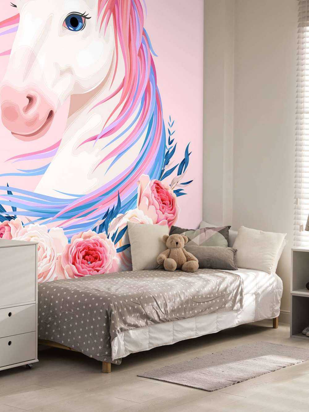 Unicornio con flores