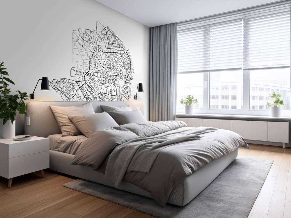 Mapa de Hilversum, blanco