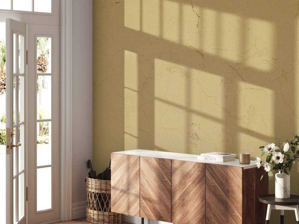 Pared con pintura agrietada
