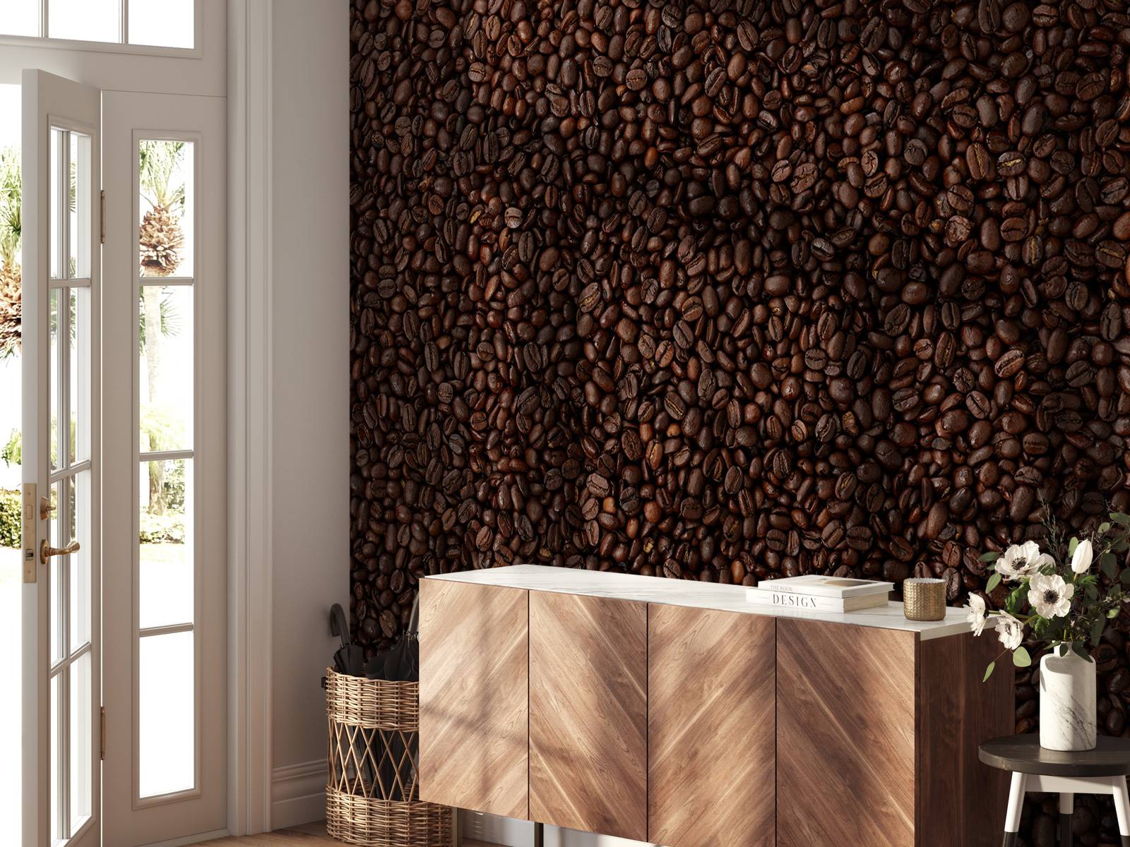 Papel Pintado - Café en grano tostado, image size:1600x1200