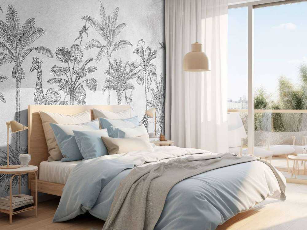 Animal tropical de la selva gris