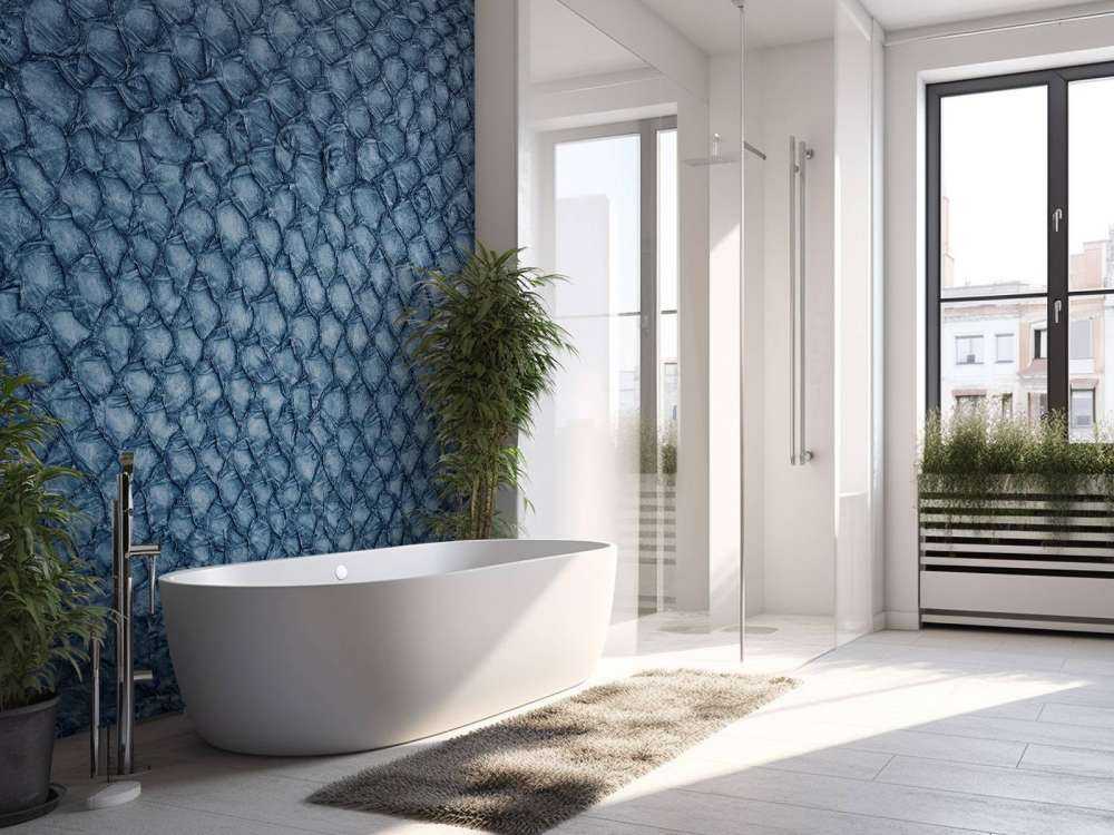 Textura de piel de aceite en azul