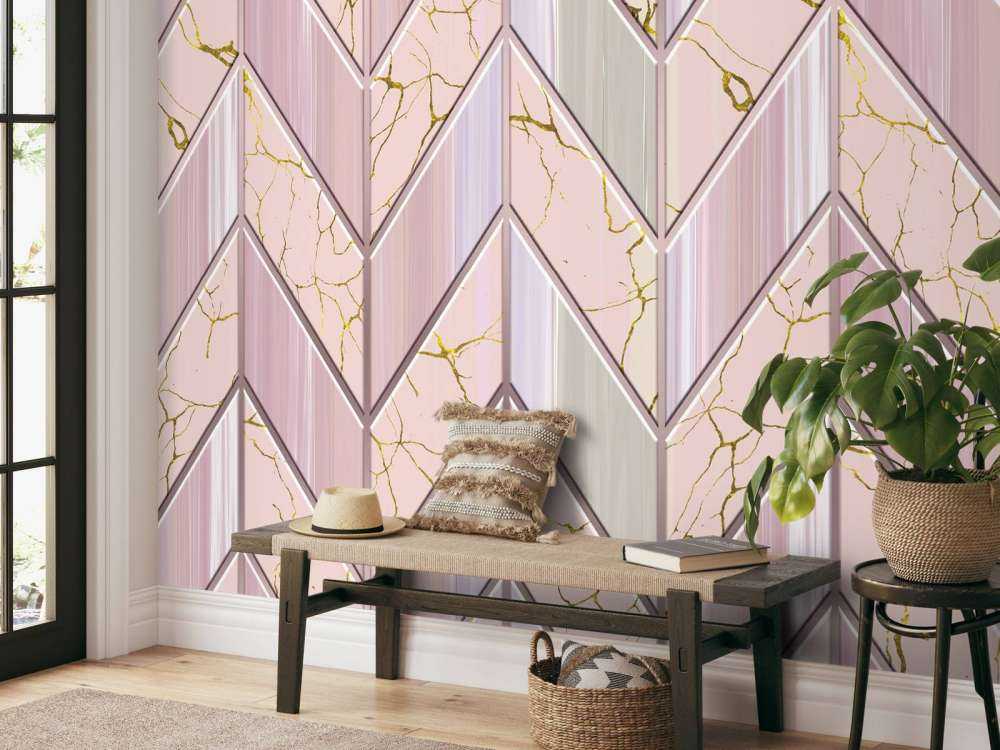 Patrón de azulejos rosa