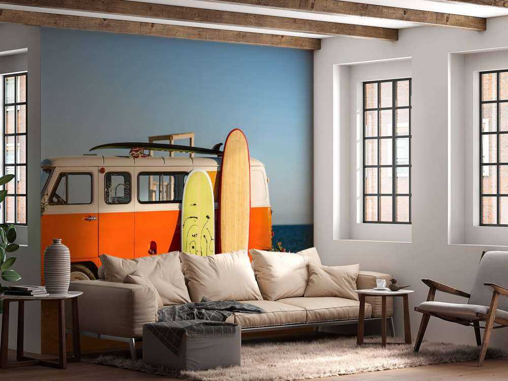 Furgoneta con tabla de surf