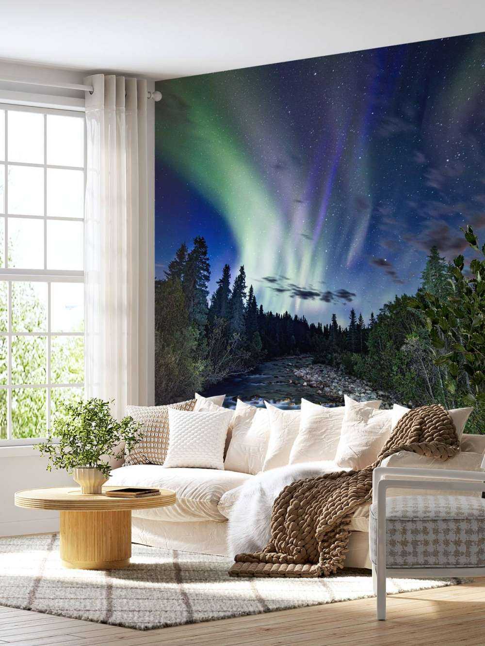 Stream durante la aurora boreal