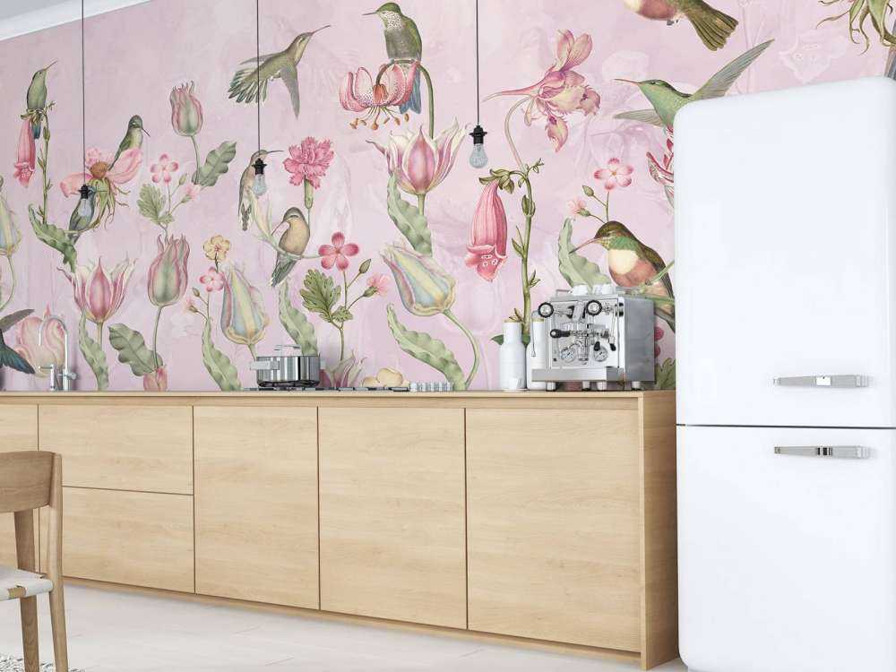 Sinfonía de Colibríes de Primavera - Rosa en Flor