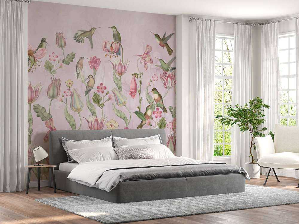 Sinfonía de Colibríes de Primavera - Rosa en Flor