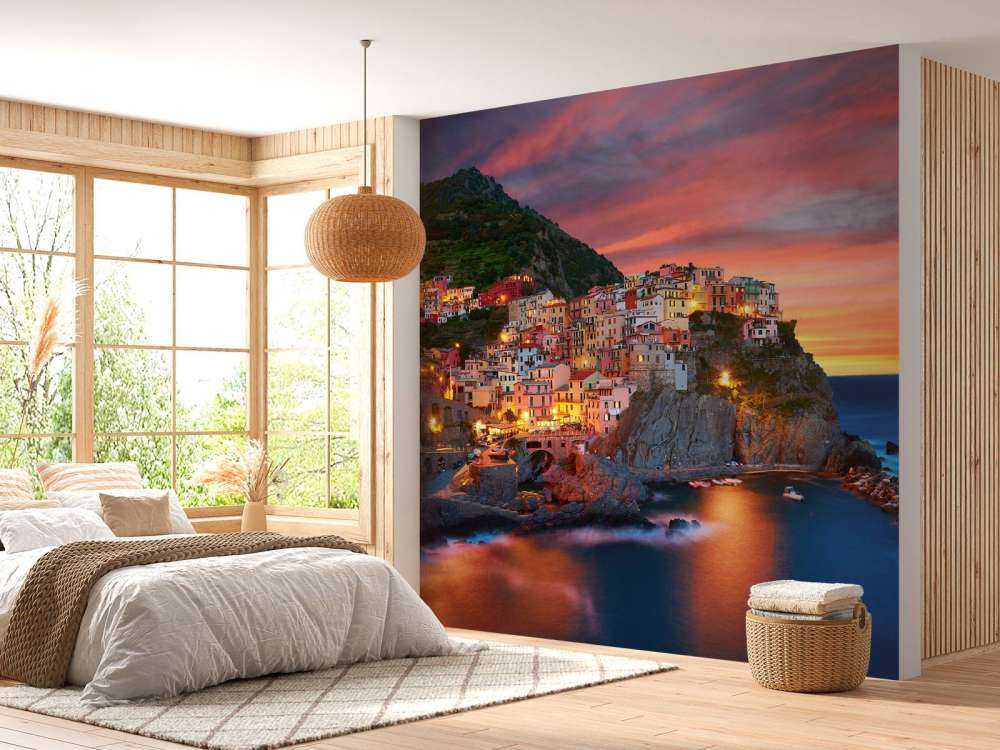 Ciudad italiana al atardecer