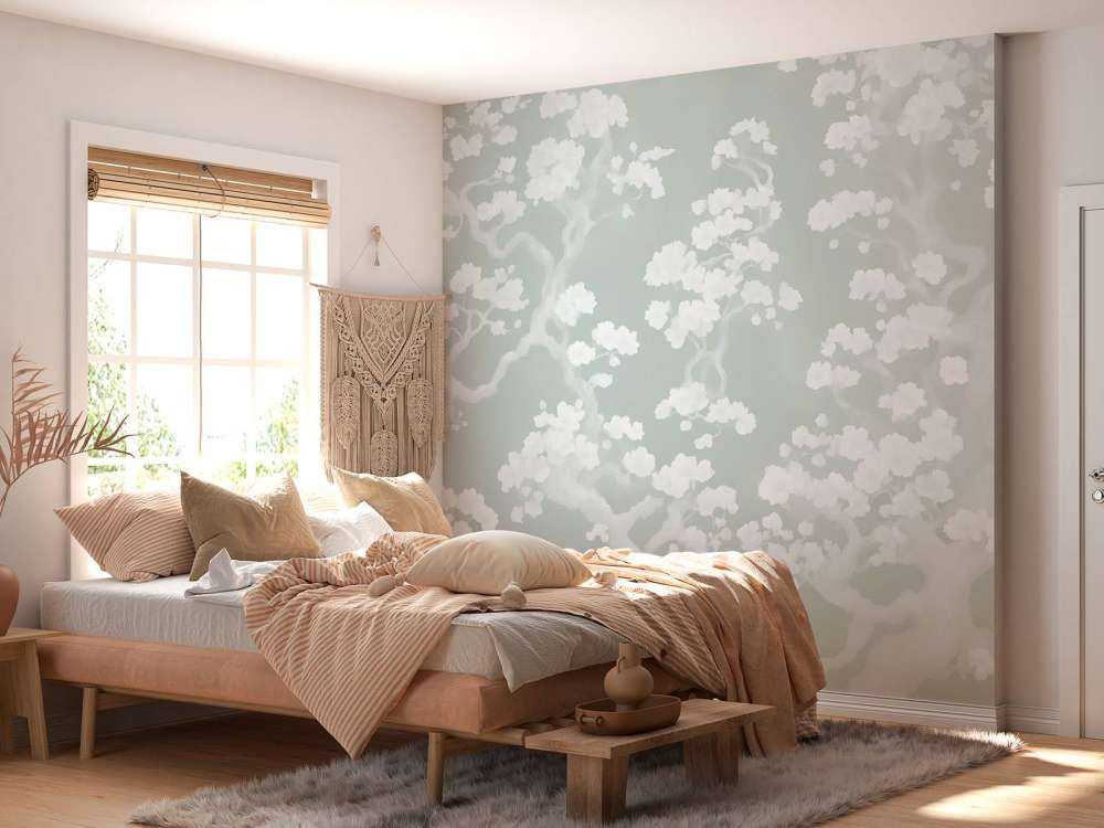 Maravilloso bosque en flor - verde menta