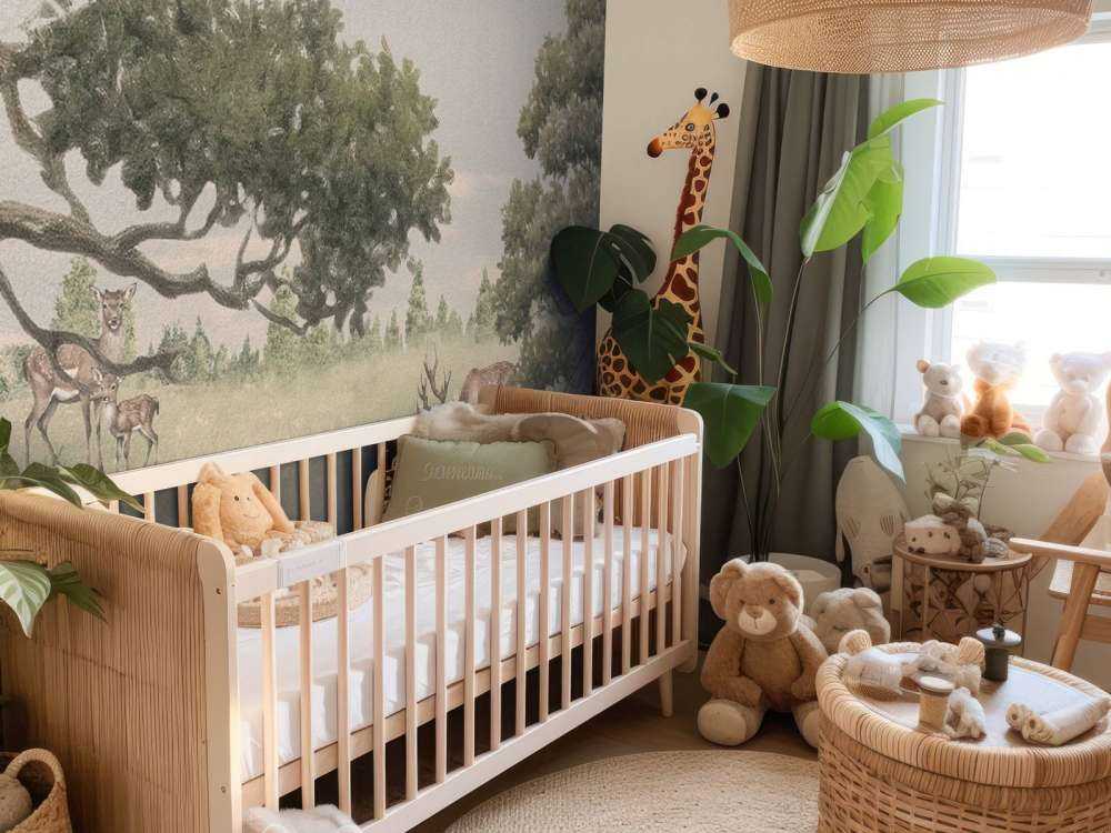 Paisaje con animales en beige